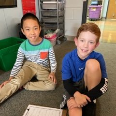 Mrs. Edwards and her former 5th grade student, Miss Sladoje, now a Deer Run 2nd grade teacher, buddy up again, 20 years later! Their classes are also "buddies" this year, and enjoyed getting to know each other during their first meeting!