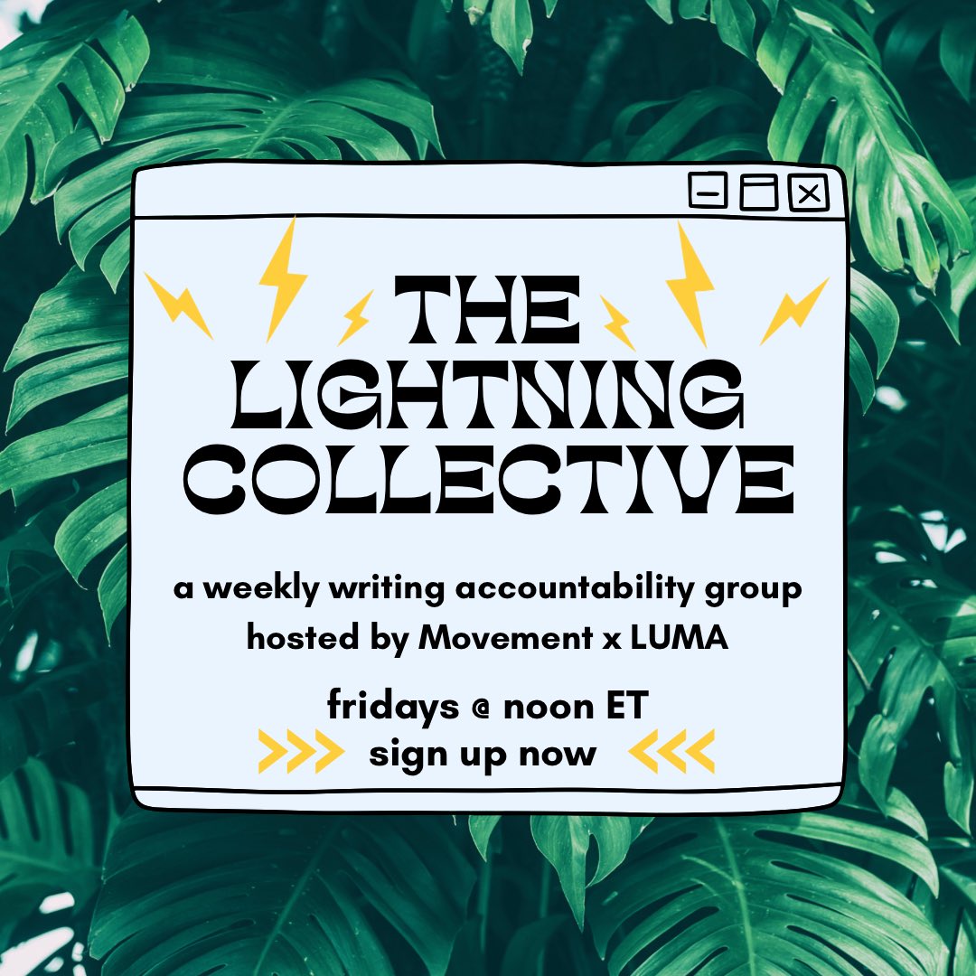 Are you struggling to put the work into a writing project? Join Movement (@wearemvmt) and the League of Underrepresented Minorities in Astronomy (@lumamentoring) for our FREE writing accountability group, the Lightning Collective: bit.ly/mvmt-luma-tlc