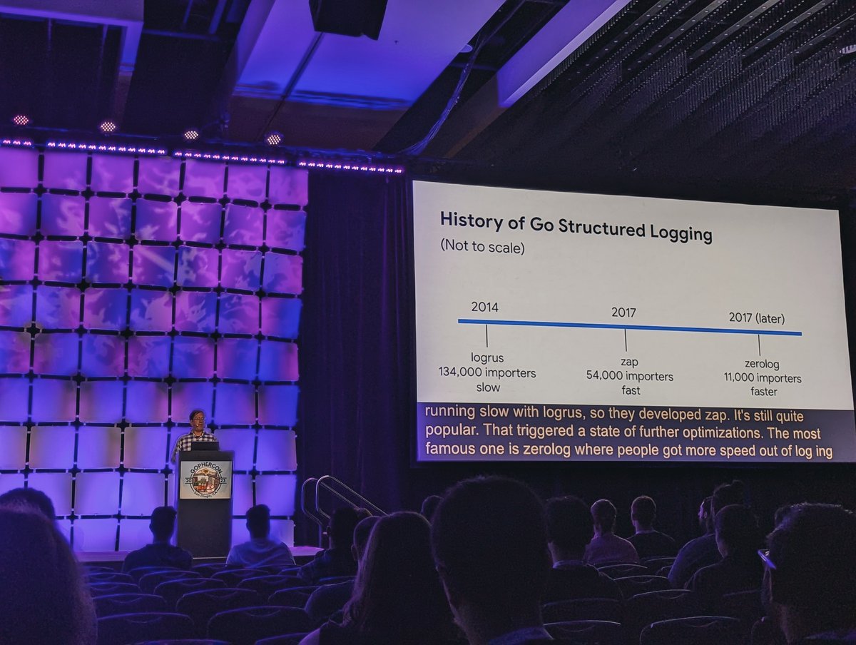 I had a great time at GopherCon 2023, enjoying talks from @jaminologist, <a href="/bboreham/">Bryan Boreham ➡️ BlueSky</a>, <a href="/kgibilterra/">Kaylyn Gibilterra</a> &amp; <a href="/_joetsai/">Joe Tsai</a> to name a few and can't wait to watch recordings of those I missed. I was happy to see a rise in attendance—looking forward to GopherCon 2024 Chicago surpass this year.