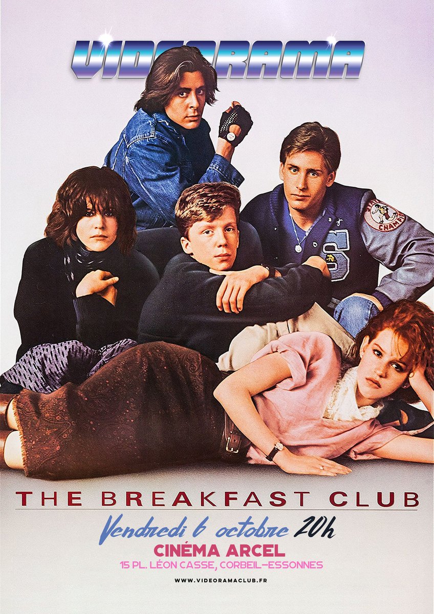The Breakfast Club 🍿 C'est vendredi au Cinéma Arcel 📽 de <a href="/Corbeil91100/">Corbeil-Essonnes</a> et toujours 4€ 🎟

#film #movie #cinéclub #cinéma #culte #art #80s #90s #music #follow #thebreakfastclub #johnhughes