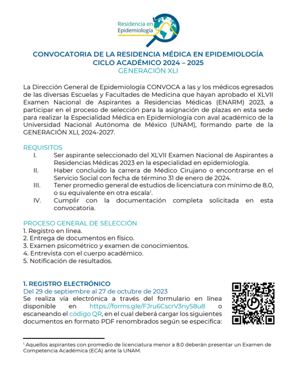 BenjaminG255's tweet photo. ¡La Convocatoria 2024 para residentes de la Dirección General de Epidemiología está lista!

Si presentaste el XLVII ENARM 2023 para la especialidad en epidemiología, no dudes en revisar esta oportunidad.

Consulta la convocatoria completa aquí: https://t.co/rz3bBMAi9c https://t.co/XP4hClKx3t