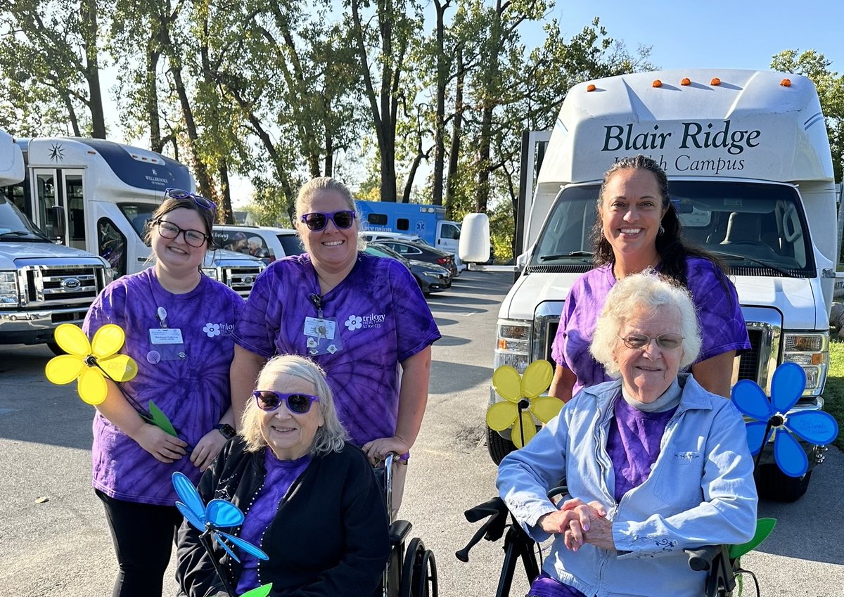 WoodBridgeHC's tweet photo. We enjoyed the beautiful weather this weekend with a trip to Kokomo to join a few of our sister campuses for Kokomo’s Walk to End Alzheimer’s   💜🤍 #EndAlz #TrilogyLiving #BFF #whyitrilogy https://t.co/3mXdthLJtM