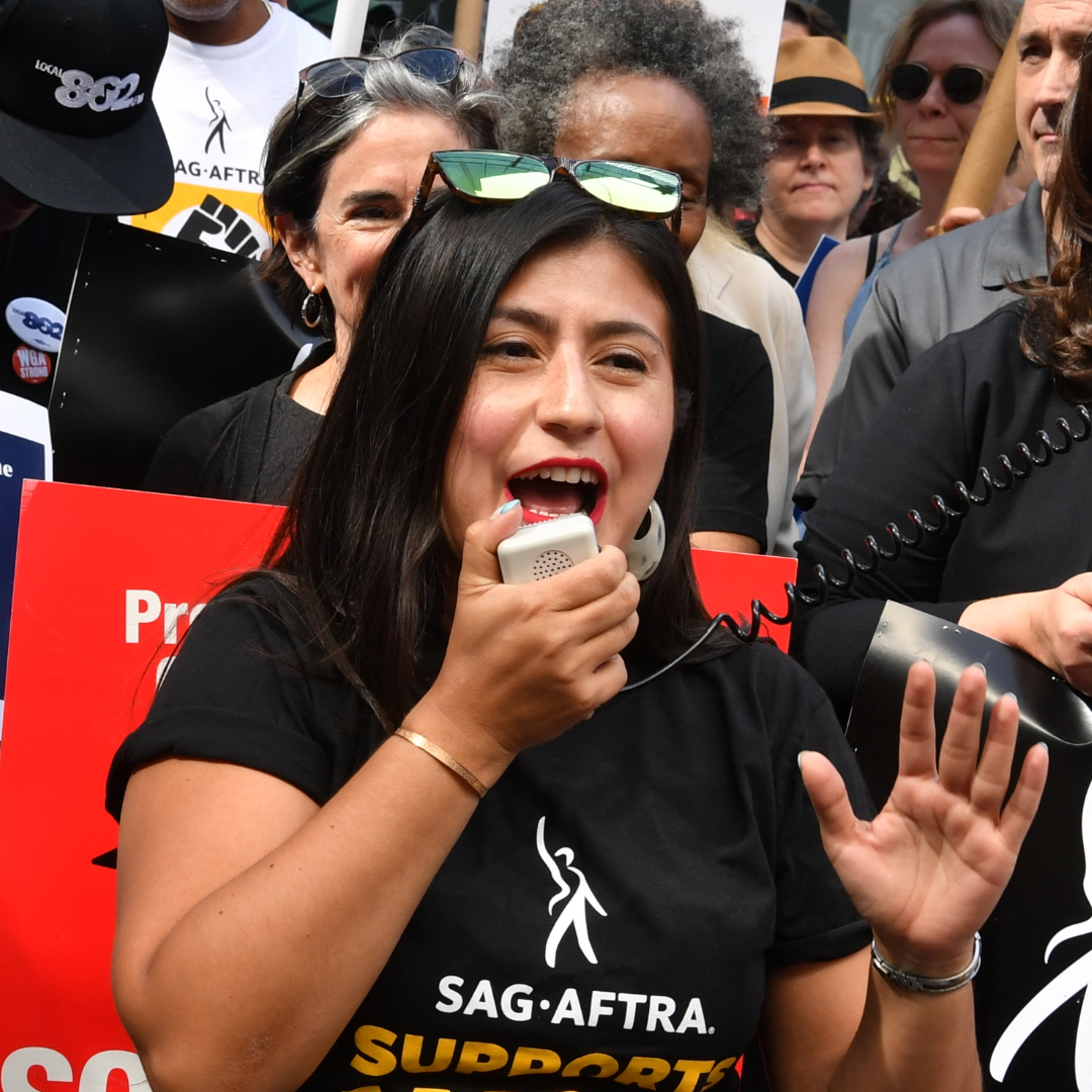 Thank you @NYSenatorRamos for introducing bill S7676 that would protect #sagaftramembers by prohibiting digital voice/likeness transfers without informed consent in NY State. #UnionStrong #SagAftraStrong 📸 Stephen Lovekin | Shutterstock for SAG-AFTRA