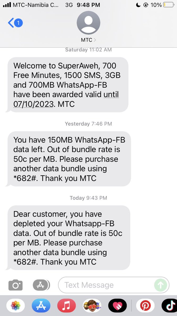 Nam_vula's tweet photo. Reasons why I don’t like subscribing to @MTCNamibia Aweh. Only use it from 8pm till 10pm today and 2 hours on Sunday just to receive WhatsApp messages and return no other social media maar Kyk net already finished. Scam https://t.co/IZRvY0ib7r