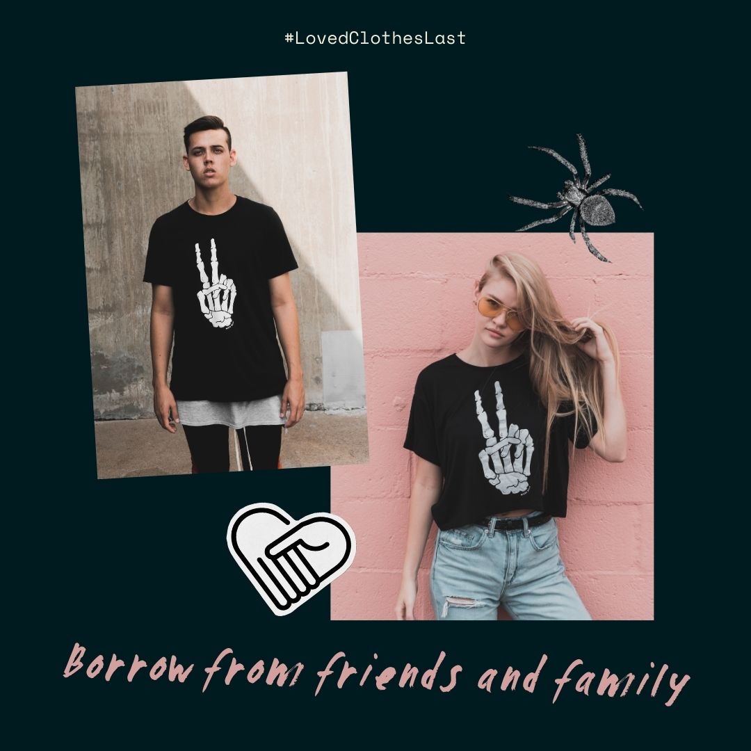 Fash_RevUSA's tweet photo. Spooky season is here 👻 But that doesn’t have to mean buying a brand new costume 🎃

Here are some ideas from the #FashionRevolution team to make #LovedClothesLast this Halloween…

What are you dressing up as this year? Let us know your tips and tricks in the comments! https://t.co/yP54u9Ow57