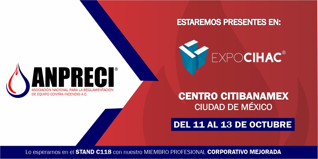 ANPRECI's tweet photo. Se acerca @Expocihac😎
Estaremos colaborando con nuestro 𝗠𝗜𝗘𝗠𝗕𝗥𝗢 𝗣𝗥𝗢𝗙𝗘𝗦𝗜𝗢𝗡𝗔𝗟 @Corporativomejorada 🔥💧
#anpreci #equiposcontraincendios https://t.co/BhDwmRfl1m