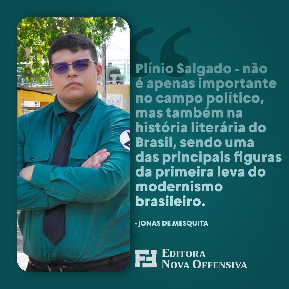 novaoffensiva's tweet photo. Plínio Salgado, a Semana de 1922 e o Modernismo é o mais novo lançamento da Editora Nova Offensiva!

Garanta já o seu exemplar.  https://t.co/4qGVxKJw32 https://t.co/hVWz0QkyQu