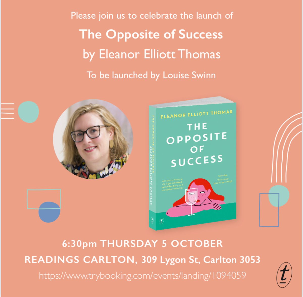 We are thrilled that our recent Writing a Novel Melbourne graduate, Eleanor Elliott Thomas, will be launching her novel this week!