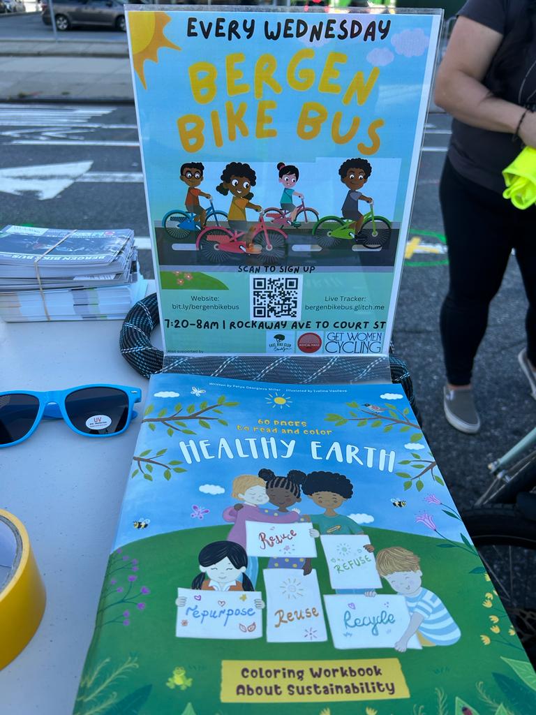 BergenBikeBus's tweet photo. A big thank you to @Petya_Miller &amp; @IvelinaVasile10 for the kind donation of their book @HiHealthyEarth, to the kids of the Bergen #BikeBus &amp; those who attended our events this season. 

Their excellent book aims to empower kids by sharing w/ them knowledge on #Sustainability💚🌎 https://t.co/N2lZUc6xu9