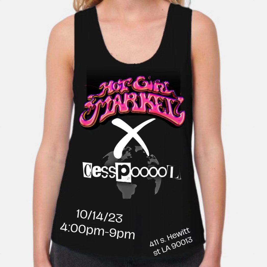 cesspooool's tweet photo. Don't miss the end of the year Cesspooool Sale! Happening at 411 s. Hewitt st LA, on October 14th! Unheard of Cesspooool prices! Unseen Cesspooool merch! Rare 1 of 1's! Mark your calendars for one of LA's biggest markets🤘👌✂️ @hotgirlmarket https://t.co/BxJPShPPnm