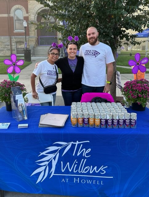 Willows_Howell's tweet photo. The Walk to End Alzheimer's was a great success! The Willows at Howell will never stop supporting the goal to cure this awful disease. Thank you to all who showed up for this great cause 💜 

#thewillowsathowell #ENDALZ https://t.co/cbKwqzkybR