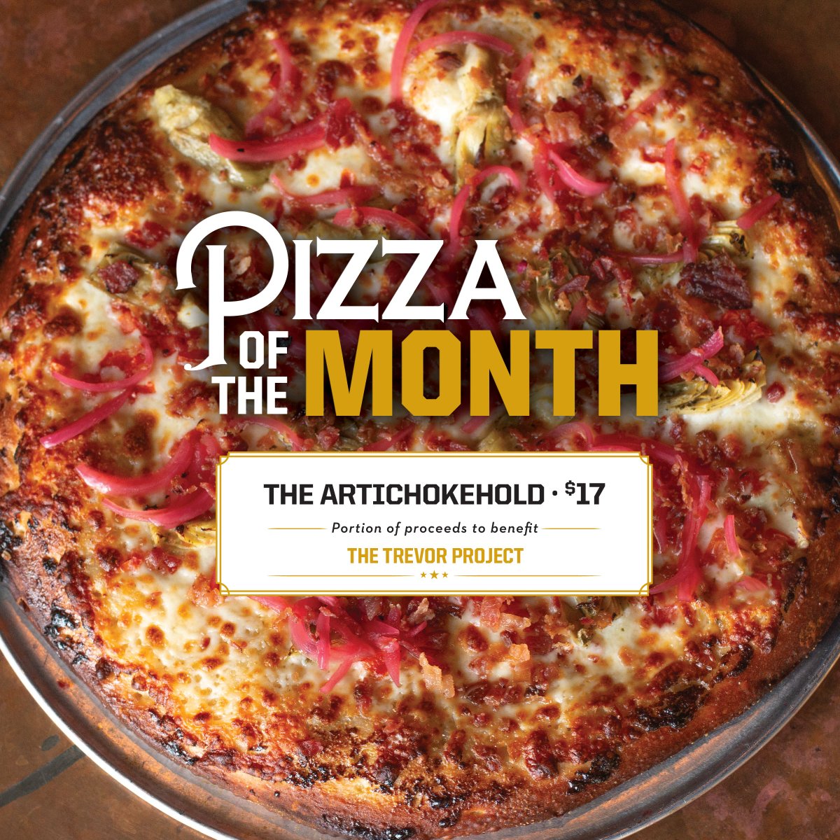 GRBrewingCo's tweet photo. October’s Pizza Of The Month is the ‘Artichokehold” 
Our hand-tossed crust is topped with a lemon aioli base, marinated artichoke, diced tomato, bacon crumble and pickled red onions.  Pair this pie with a pint of ‘Kolsch In One,’ our lemon, rye Kolsch.

Open 4 p.m. to 11 p.m. https://t.co/485HiSYghg