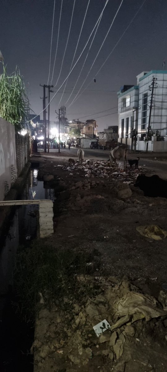 jv_earth's tweet photo. @noida_authority @CeoNoida 
No street lights working in industrial area near A4/18, 17, 16, 15, sector 80, noida and household garbage are thrown openly infornt of plot A4/16 by the kakarala village peoples. And drain line are damaged. For ref see attached photos. https://t.co/ERhXEIgaHn