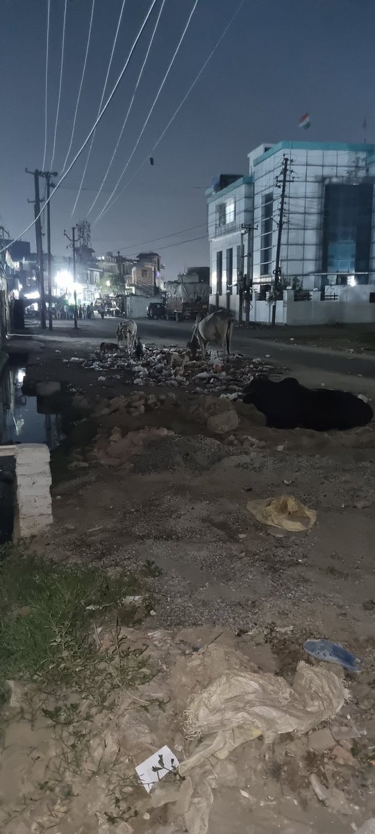 jv_earth's tweet photo. @noida_authority @CeoNoida 
No street lights working in industrial area near A4/18, 17, 16, 15, sector 80, noida and household garbage are thrown openly infornt of plot A4/16 by the kakarala village peoples. And drain line are damaged. For ref see attached photos. https://t.co/ERhXEIgaHn