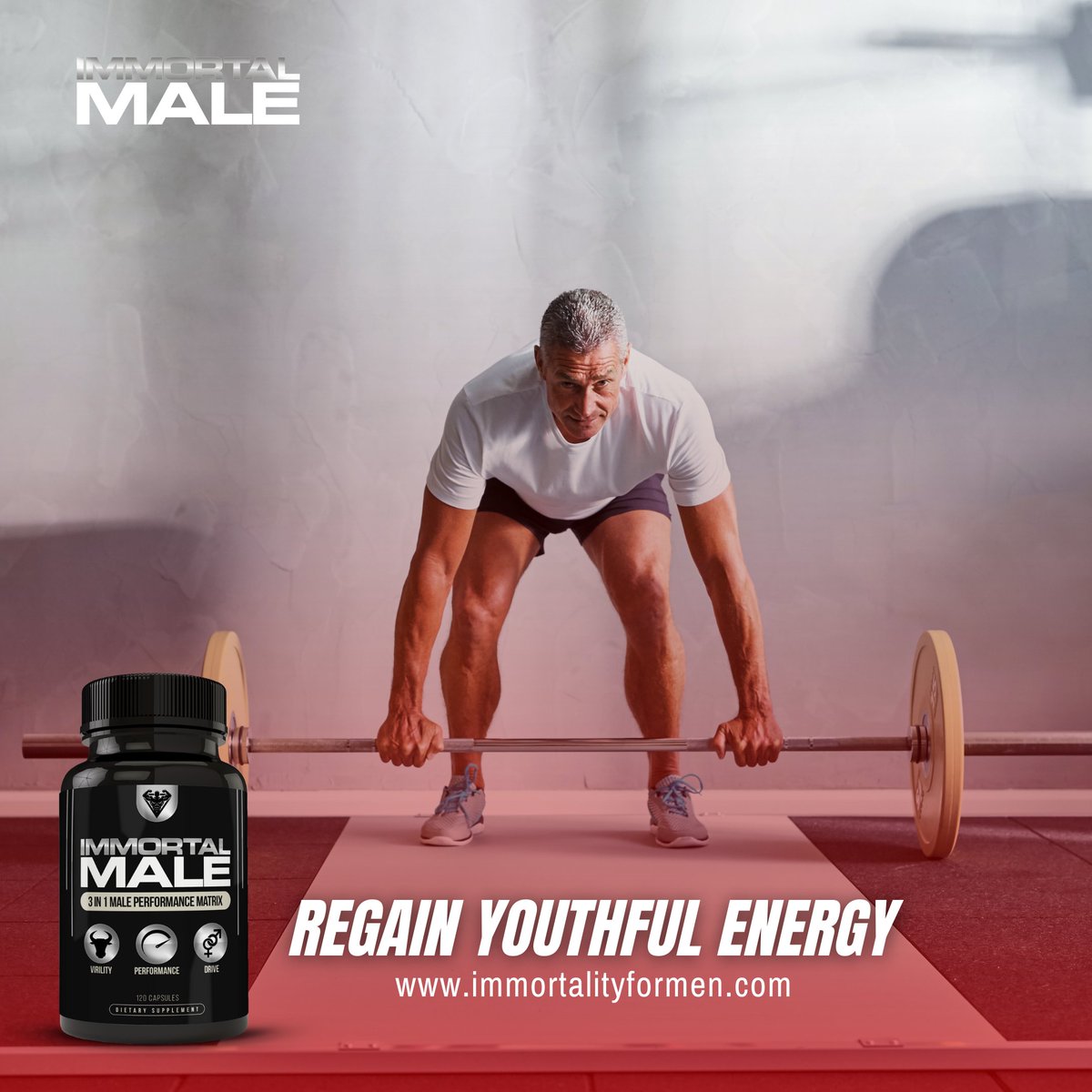 ImmortalMale's tweet photo. Don't let age slow you down! Discover the secrets to staying strong and energized well into your 40's and beyond. Be the Immortal Male you were meant to be! 💥🔥 
#ImmortalMale #immortalityformen #madeintheusa https://t.co/1mZAe8A6QL