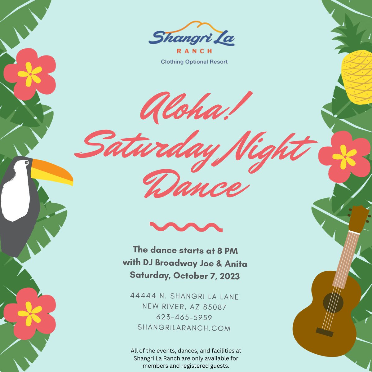 SLRNude's tweet photo. πΊπ Saturday night fever at Shangri La Ranch! Join us for unforgettable dance nights beginning at 8 PM with DJ Joe on the decks. Exclusive for members and registered guests only! π₯πΆ Don't miss out: https://t.co/eBRuDPt2x9 #SaturdayDance #ShangriLaRanch https://t.co/qWhZoJ48TV