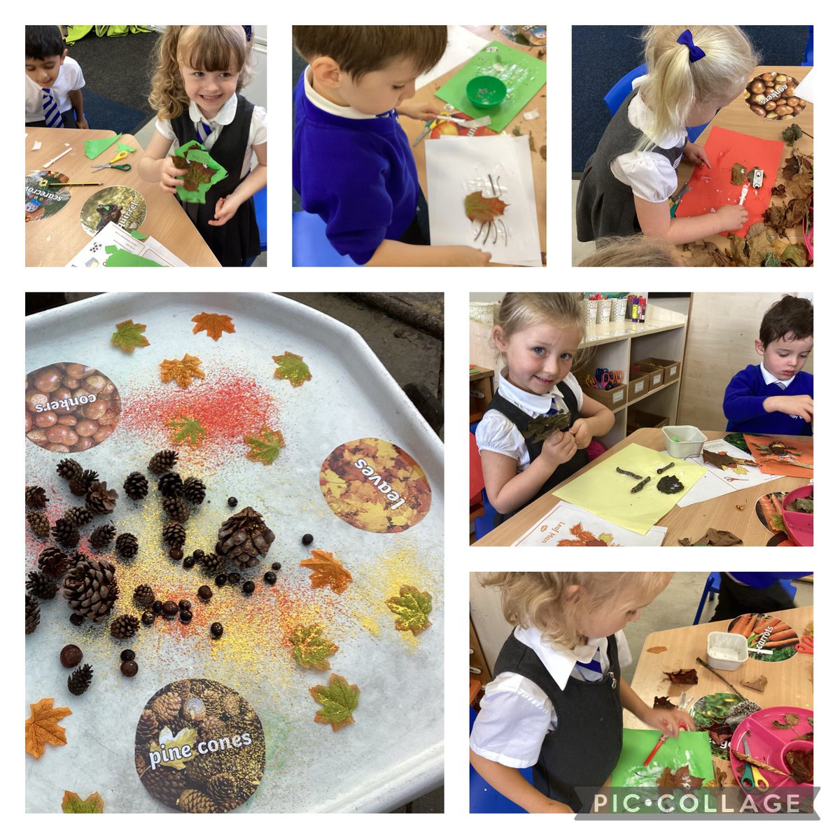 EYFSsunnybank's tweet photo. We have loved exploring all the Autumn treasures today! 🍂🍁🍂🍁#autumndisplay #understandingtheworld #seasons #crafting @sunnybankschool https://t.co/s4jCzRtigP