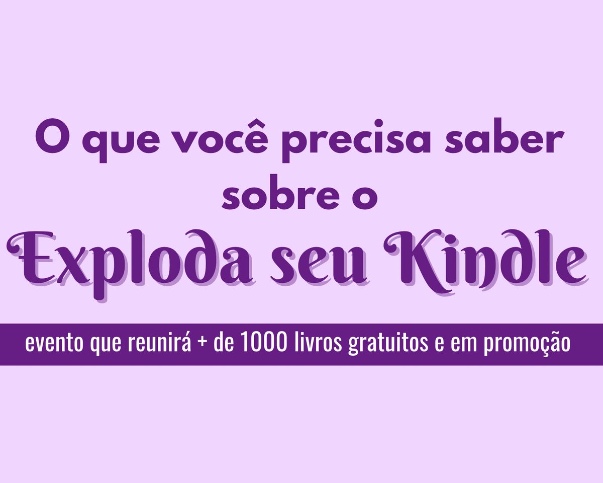 louiselendoo's tweet photo. O que você precisa saber sobre o #ExplodaSeuKindle

• Como participar 
• Quais livros estarão disponíveis
• Onde acho os livros?
• Quanto tempo vai durar?

Segue o fio! e dá um Rt pra ajudar? https://t.co/gMa2iC9KOl