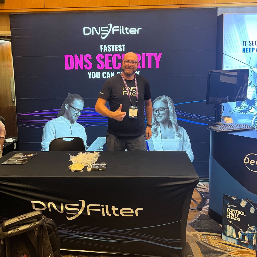 DNSFilter's tweet photo. The team is setting up for a great week in Miami for #DattoCon23! 🌴 

Booth hours are about to start! You can find us at booth 49 in the Sandringham room, level 2 of the Intercontinental Miami. 

Let's talk about your security stack today! 🤝 

#DattoCon #Miami #MSPs / @datto https://t.co/zm3C4PHDFl