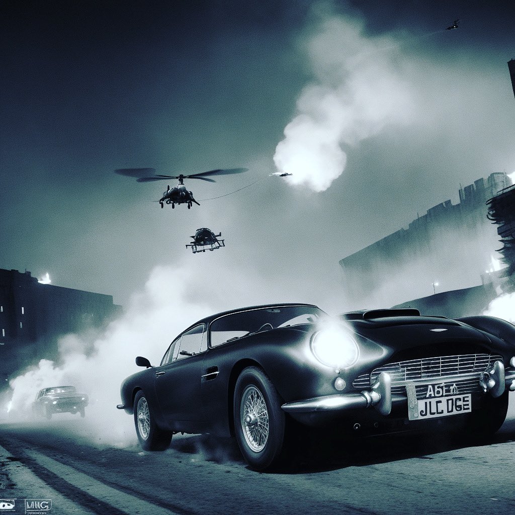 blaze2ouf's tweet photo. Still chased #epic #action #chase #astonmartin #openingtitle #elegant #chic #jamesbondgirl #london #bond #007 #ianfleming #danielcraig #ai #aiart #abstractart #digitalart #digitalpainting https://t.co/DqWVZCrXbr