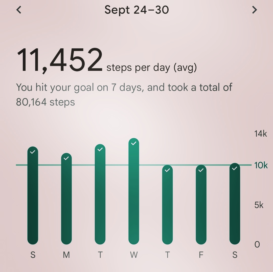 Have now met my step count for 26 weeks! Half way to one year!  #KeepOnMoving  #MentalHealth