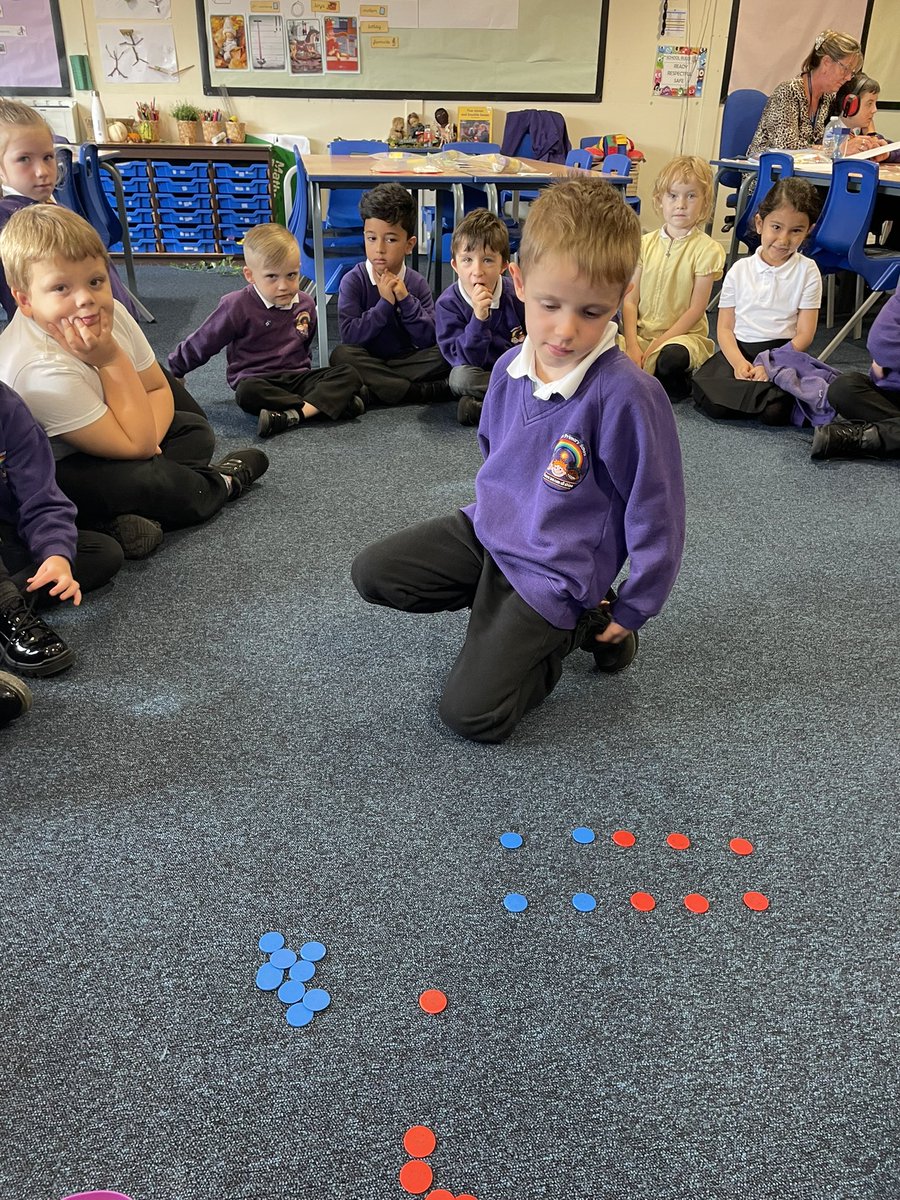 RPSRadcliffe2D's tweet image. We had an interesting Maths lesson today looking at all the ways we could make 10. Our challenge this week is when Mrs Davies shouts out a number, we all need to reply with its complement to 10!