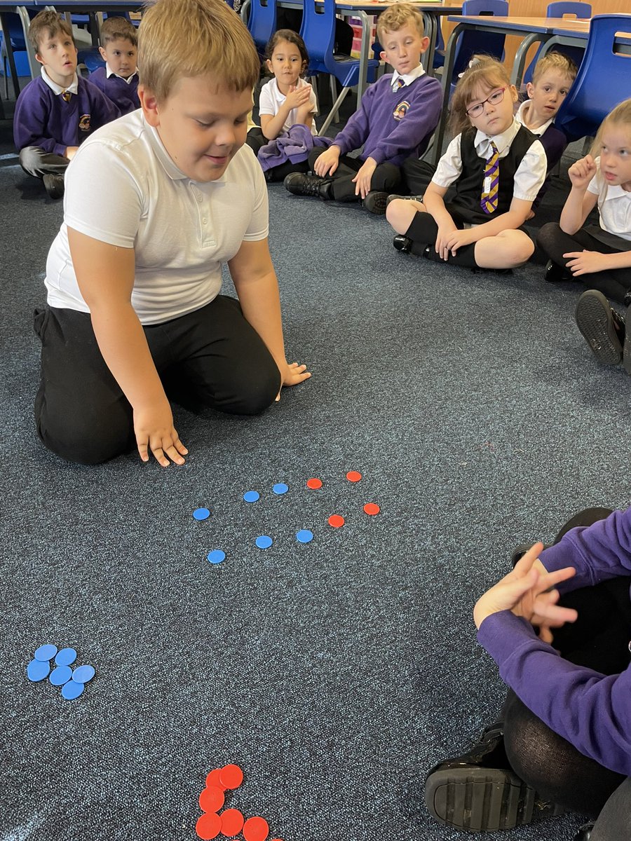 RPSRadcliffe2D's tweet image. We had an interesting Maths lesson today looking at all the ways we could make 10. Our challenge this week is when Mrs Davies shouts out a number, we all need to reply with its complement to 10!