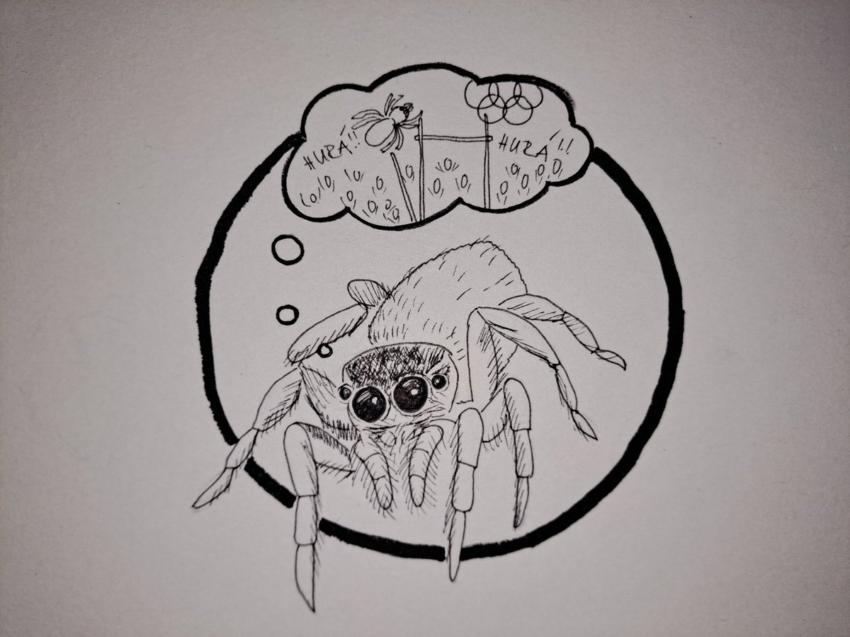 Ať tu taky někdy néco mám.#inktober2023  dva v jednom, dream a spiders