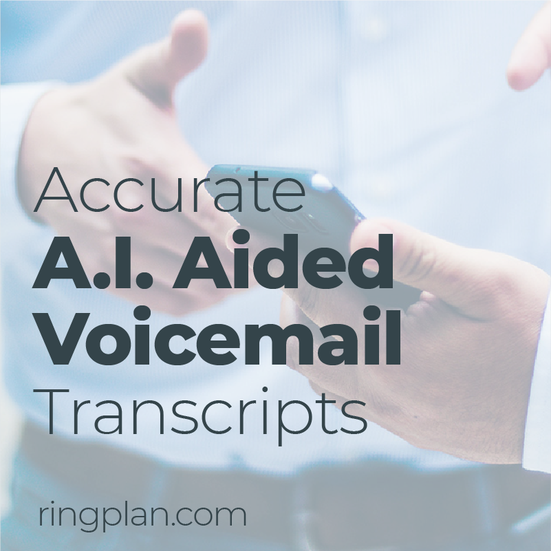 myringplan's tweet photo. With a higher degree of accuracy than most, RingPlan's A.I.-aided voicemail transcripts offer advanced word capture, capturing words that others don't while eliminating transition words from the conversation. #phone #transcripts https://t.co/R45V1eWz5C https://t.co/5MaNgTPUx7