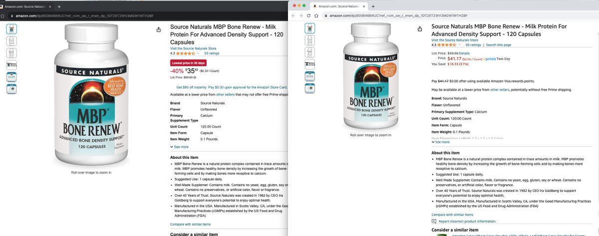 peterh_qadev's tweet photo. @AmazonHelp @amazon why is it that because I PAY for Prime, you think you can charge me MORE for a product? Left is not signed in, Right is signed into Prime account. https://t.co/gJpNk31kjX
