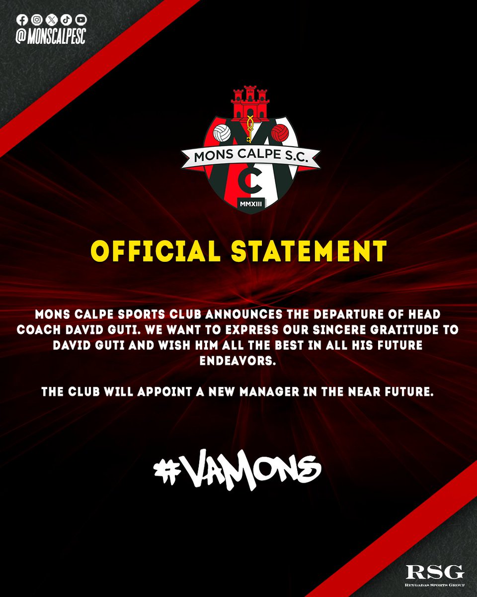MonsCalpeSC's tweet photo. 📢 Official Statement 📢

#VaMons #MonsCalpeSC #football #Gibraltar https://t.co/8xLg8SYmJI