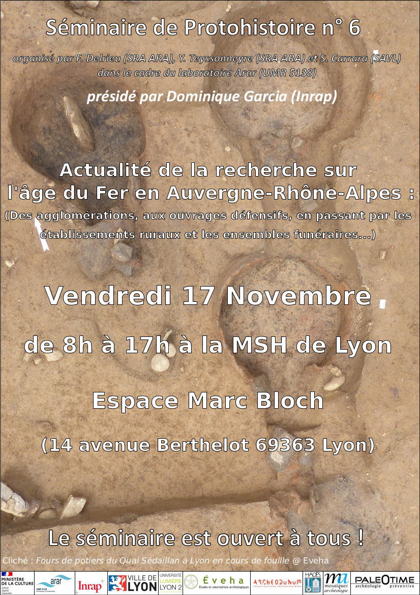YannickTey's tweet photo. Si une petite tournée des dernières découvertes #archeo sur l’âge du Fer en région #ARA vous tentent, rejoignez nous le 17 novembre à Lyon ! Le voyage sera présidé par @GarciaDInrap⁩ et organisé dans le cadre de l’UMR5138 du @ArarLabo⁩ Le programme c’est ici 👇 https://t.co/St7By6eRkS