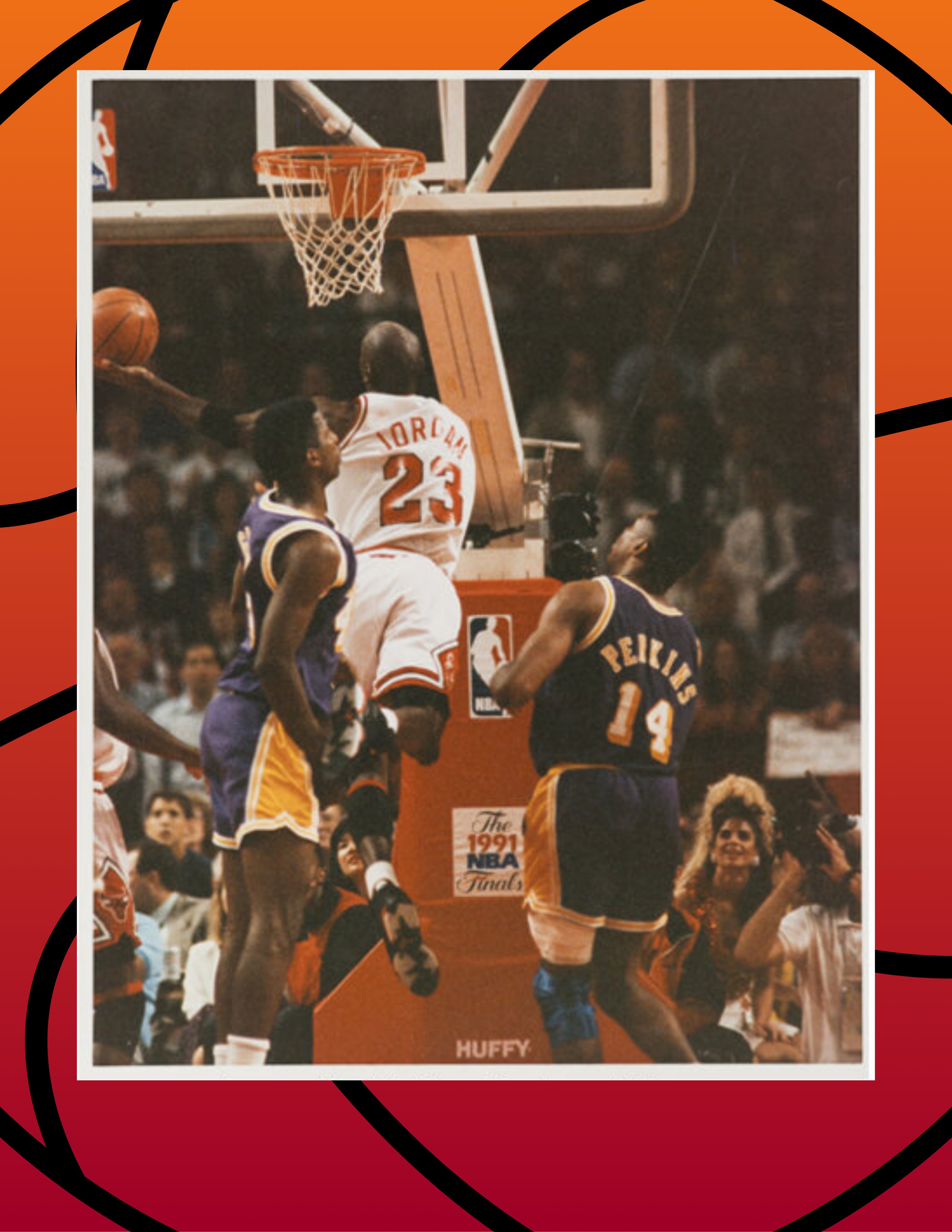 Michael Jordan 1991 NBA Finals Basketball Poster