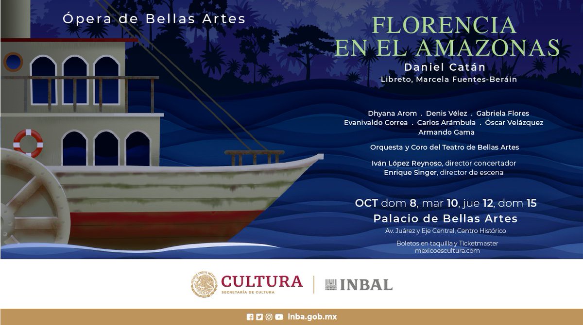 OperaINBAL's tweet photo. ✨@ivanlopezr_dir  ha desarrollado un extenso trabajo en las artes escénicas que lo ha llevado a dirigir ópera, ballet, danza contemporánea, música sinfónica y espectáculos multidisciplinarios.  

¡Vive su dirección concertadora en “Florencia en el Amazonas”, de Daniel Catán! https://t.co/dU36QRdAvU