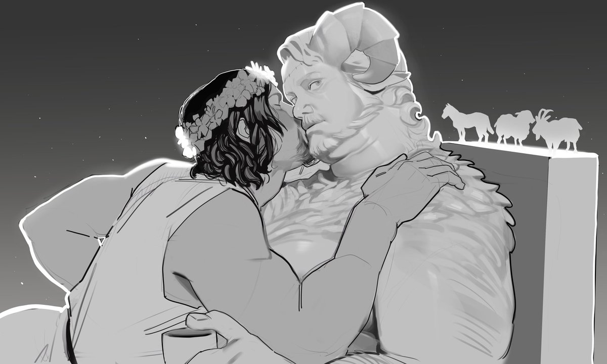 "This will keep him in Deadman's head"
Drew my favorite scene from my friend's greek mythology DeadSam AU