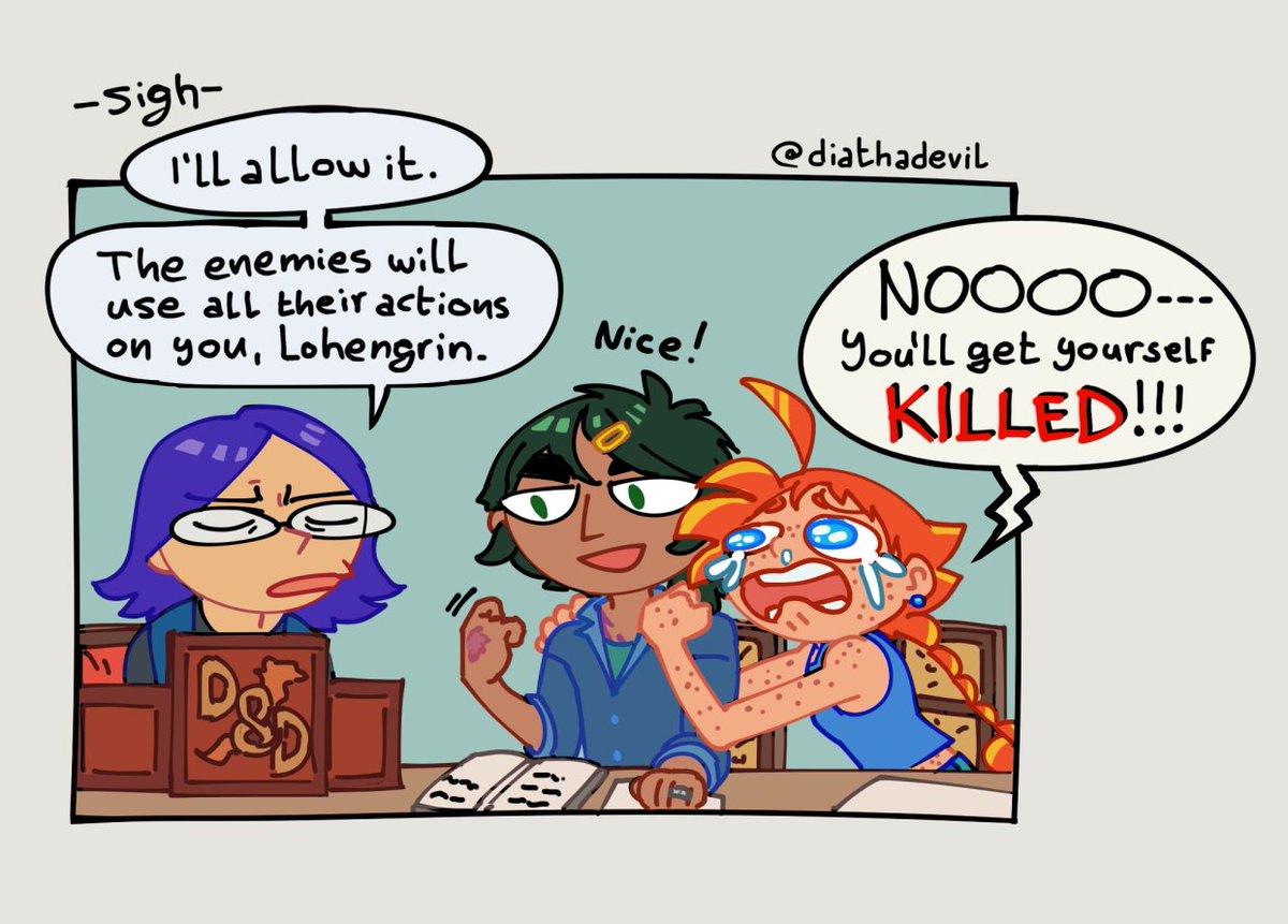 diathad3vil's tweet photo. Day 2 - Guard

Basically in DnD terminology he gave her the Dodge action. However he takes attacks with Advantage.

(part of my PTutu DnD AU!)

#fakiru #fakiruweek #princesstutu #プリンセスチュチュ https://t.co/VLi42ZJmYr