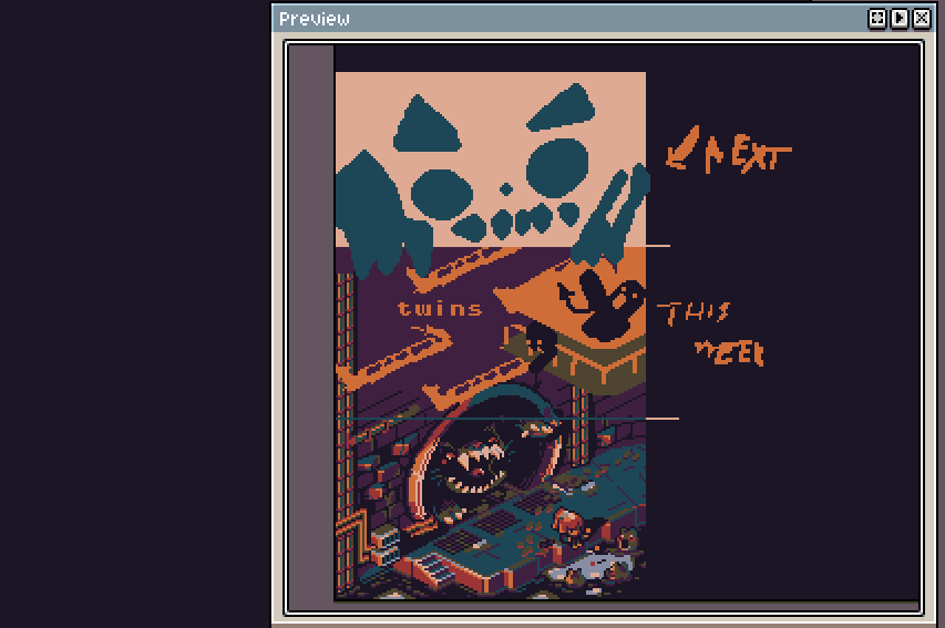spoonsweet1's tweet photo. This week for #pixelween we must draw: "Danger on the horizon".
My idea is to have twins, one pointing down and one up at impending doom (that might fit with the Next week).
Suggestions?🤔 https://t.co/NvC83H7dgX