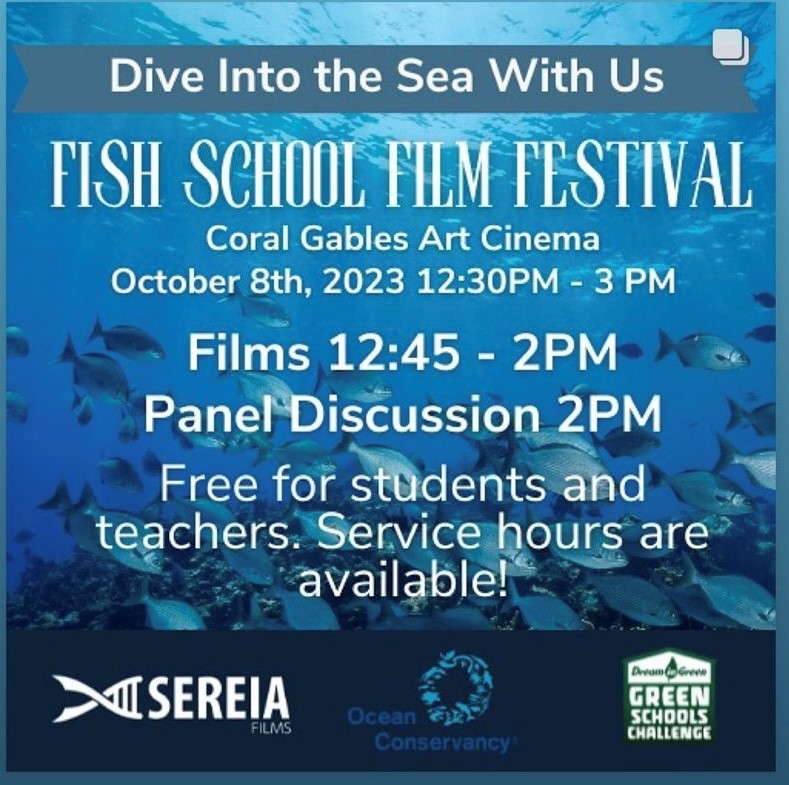 This Sunday join us and <a href="/SereiaFilms/">Sereia Films</a> for Fish School! This event is free for students and teachers, free popcorn, and service hours are also available. RSVP here eventbrite.com/e/fish-school-…