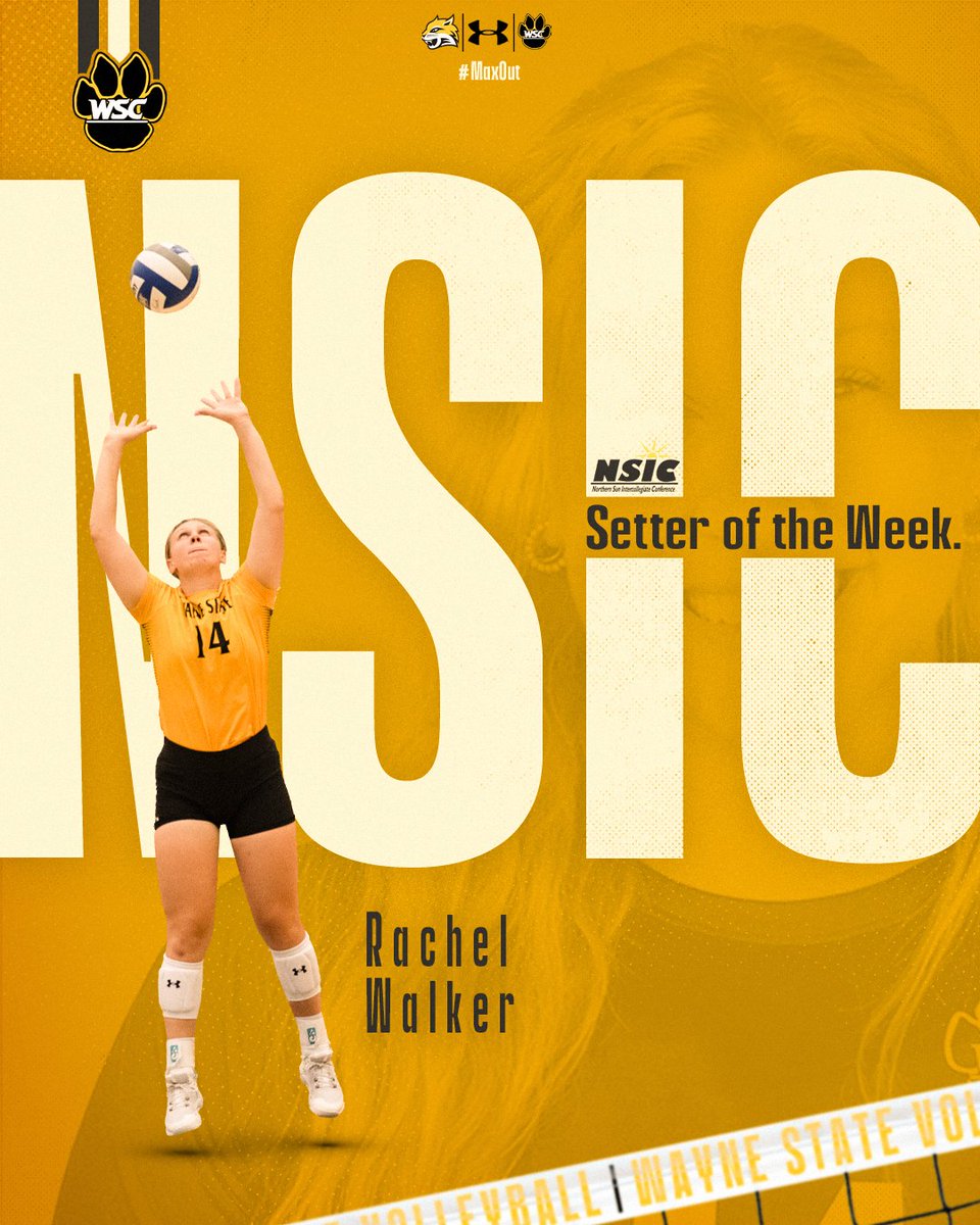 WSCWildcatVB's tweet photo. #DoublePost because @rachelwalker34 was named NSIC Setter of the Week!

#MaxOut https://t.co/QIeJ9NkJ1V