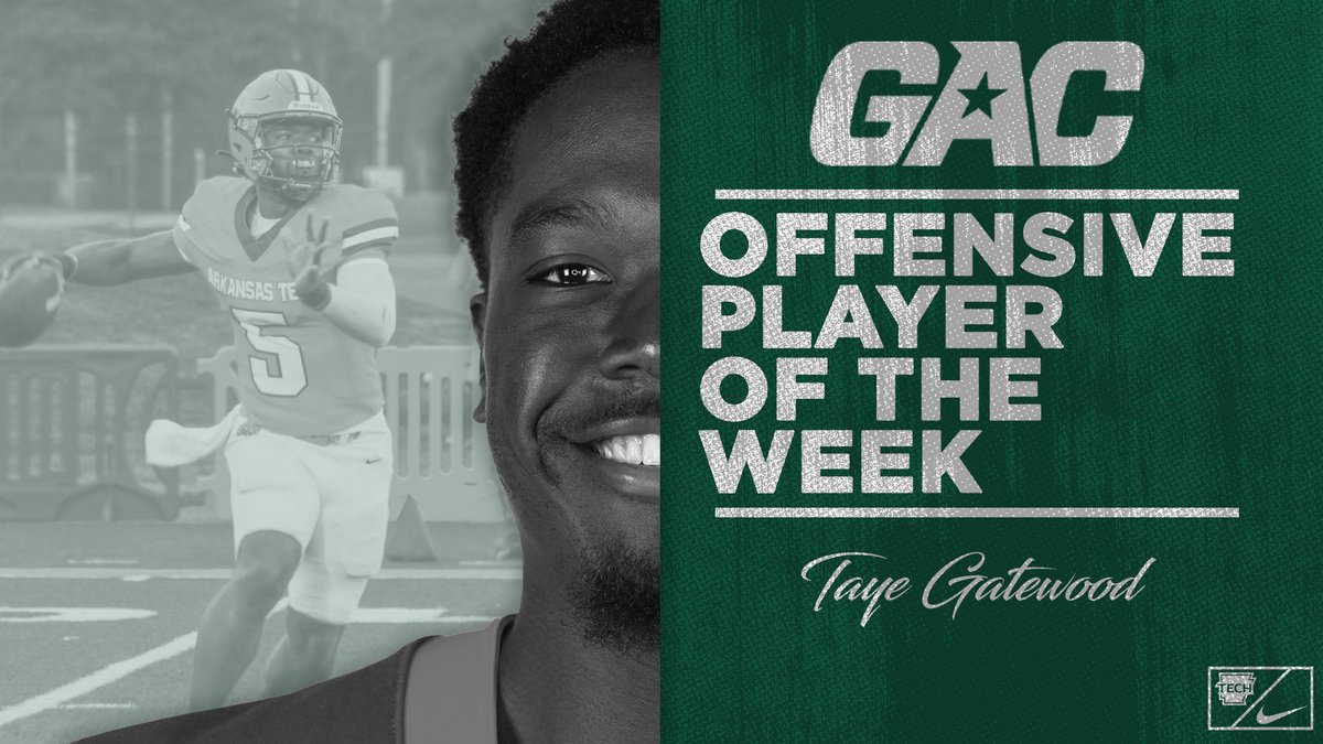 NEWS | Gatewood named GAC Offensive Player of the Week #FightOn | #LinkItUp | <a href="/ATUFOOTBALL/">Arkansas Tech Football</a>

arkansastechsports.com/news/2023/10/2…