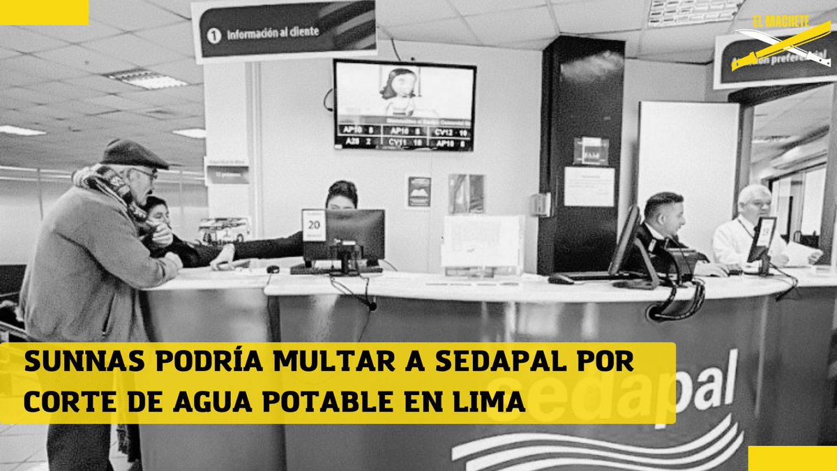 PeruMachete's tweet photo. El presidente de la #Sunnas, Mauro Orlando Gutierrez Martinez, señaló que se puede multar a #Sedapal con hasta 500 UIT por no entregar información completa sobre el corte de agua en 22 distritos de #Lima >>> https://t.co/EeEnEOkPcc https://t.co/c58x2BIWiM