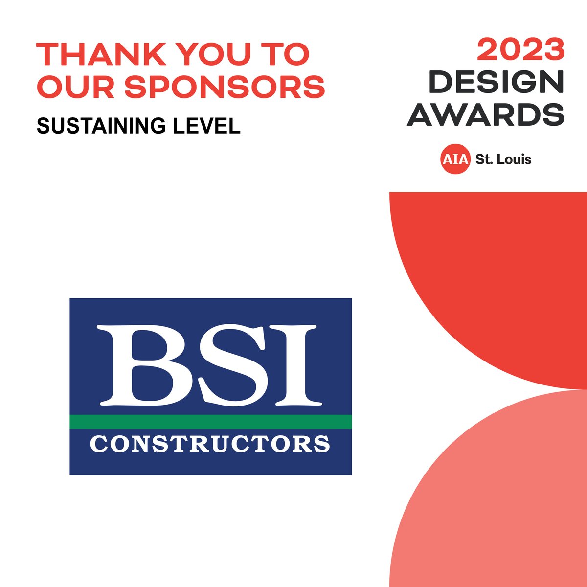 aiastl's tweet photo. Thank you BSI Constructors for being a Sustaining Sponsor for the 2023 AIA St. Louis Design Awards. We look forward to celebrating with them at our Design Awards ceremony on 11.9.23 at 18 Rails at the City Foundry. Register today at https://t.co/dP7hPDN9jE
#aia #aiastl https://t.co/oiBvMlDP3c