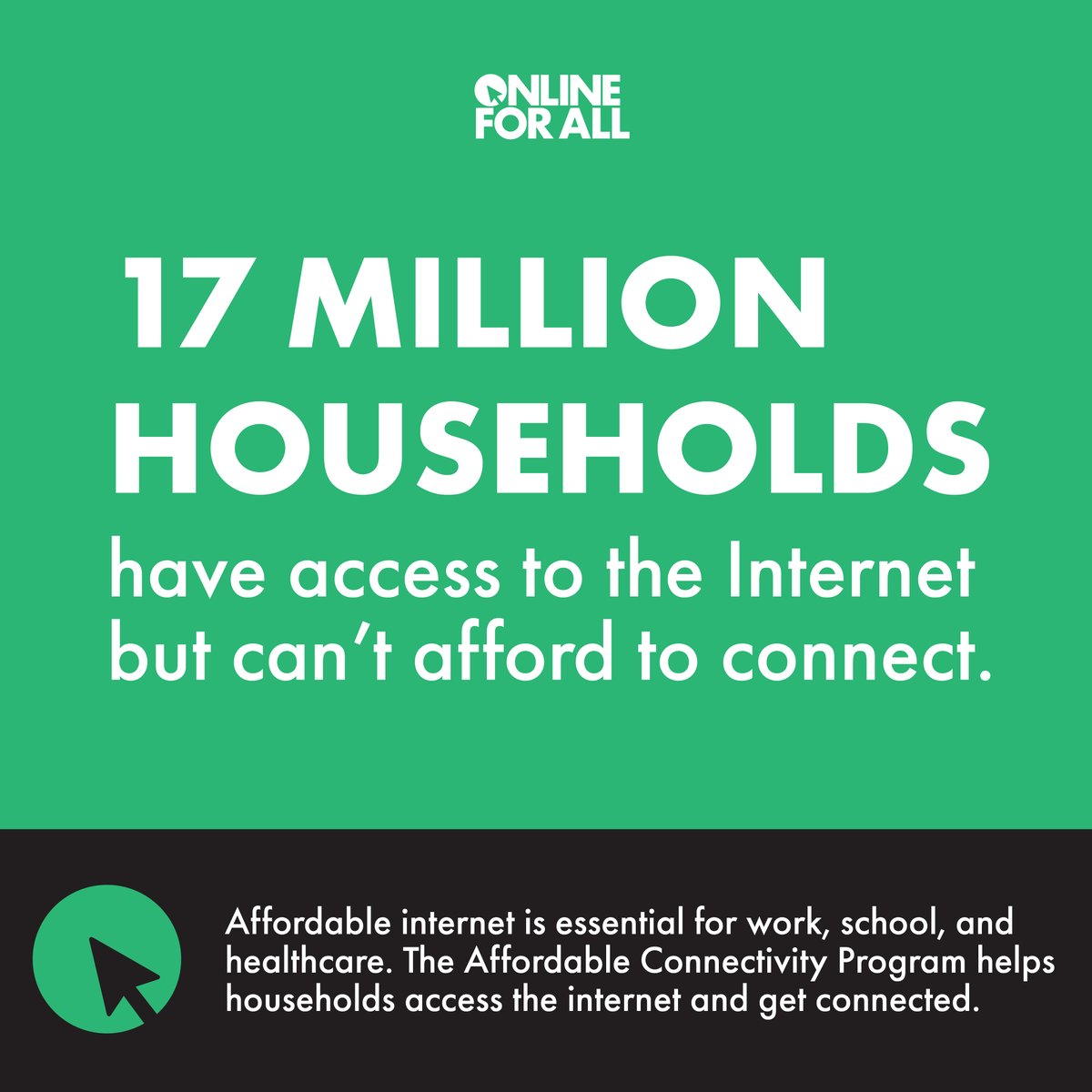 Digital inclusion means equitable digital access. 

Through the #OnlineForAll campaign, ED & @CivicNation work to provide free Internet access, closing the digital divide for millions of students & their families. 

Sign up at onlineforall.org.

#DigitalInclusionWeek