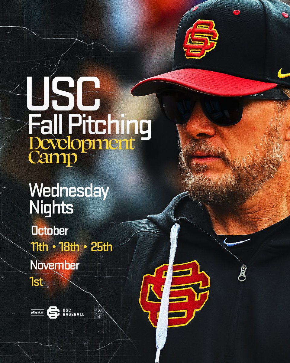 Reserve your spot for the upcoming pitching development camp! ✌️ For registration or more info, head to: info.collegebaseballcamps.com/trojans/ (Camp is open to any and all entrants, limited only by number, age, grade level and/or gender) #FightOn