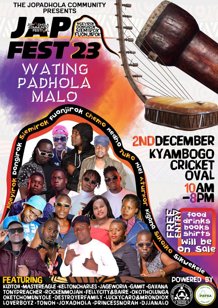 eric_erons's tweet photo. We're Powering this year's Edition of the #JAPFEST23 together with The Jopadhola Community. Kindly share this poster widely. #PAYSA #RiwinAmuga #TheJopadholaCommunity https://t.co/gwBhybHtbK