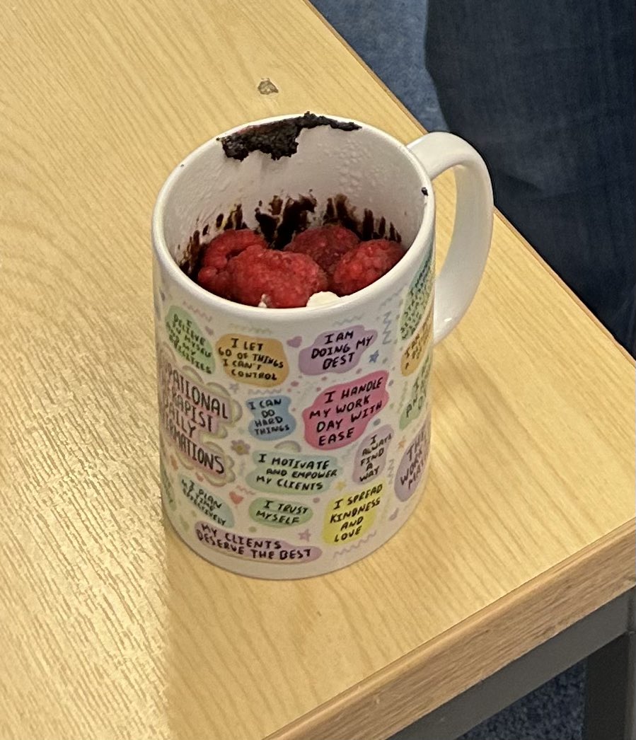 What a treat! Group work skills being put to the test for our level 5 OT students, who all made yummy #mugcakes today! #glutenfree #vegan #therapeuticskills <a href="/uniofglos/">University of Gloucestershire</a> <a href="/RCOTSouthWest/">RCOT South West</a> <a href="/UoGSimulation/">University of Gloucestershire Simulation</a>