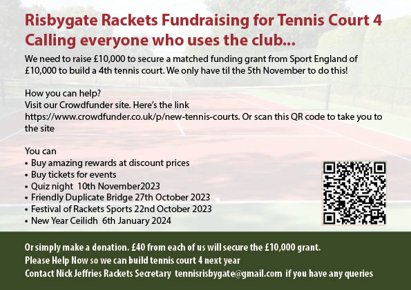 Could you support our fundraising to build our new tennis court? Check out our offers on our Crowdfunder - hand made pottery, candlesticks and some reductions. Get your Christmas shopping done early!

crowdfunder.co.uk/p/new-tennis-c…

#burystedmunds  #crowdfunding #fundraising #tennis