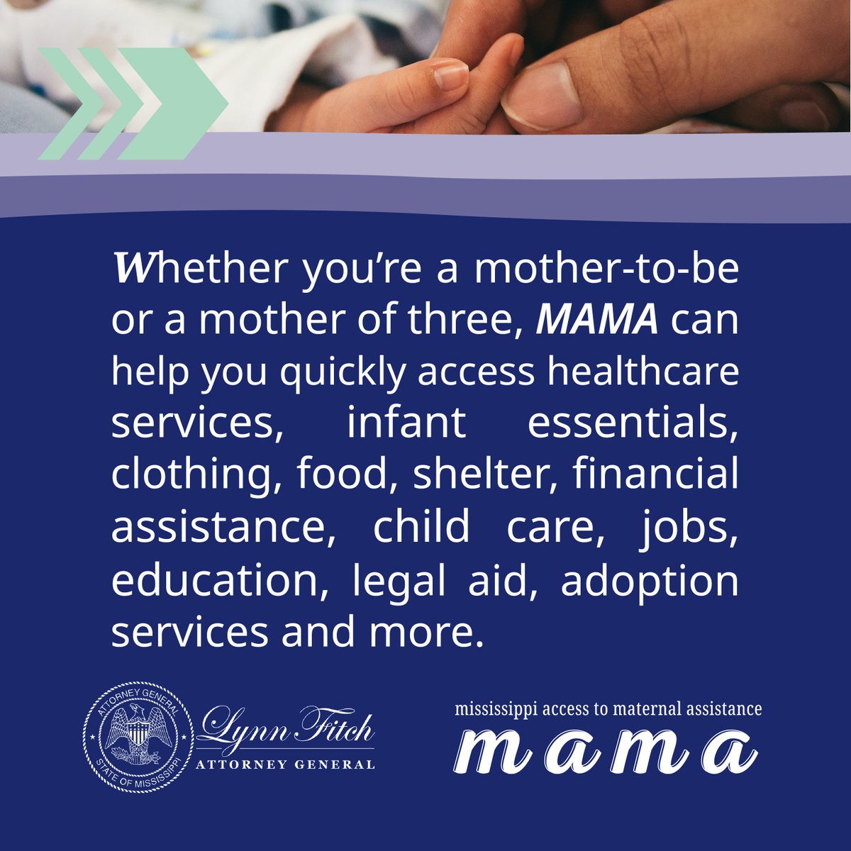 LynnFitchAG's tweet photo. Our state is blessed with countless resources, but it can often be challenging to navigate those when you are also adjusting to a changing family. We want to help mothers by making it quick and easy to find what they need. Visit https://t.co/IibCMLCOiJ to see how we can help you! Remember, Mama, you can do this - and you’re not alone!