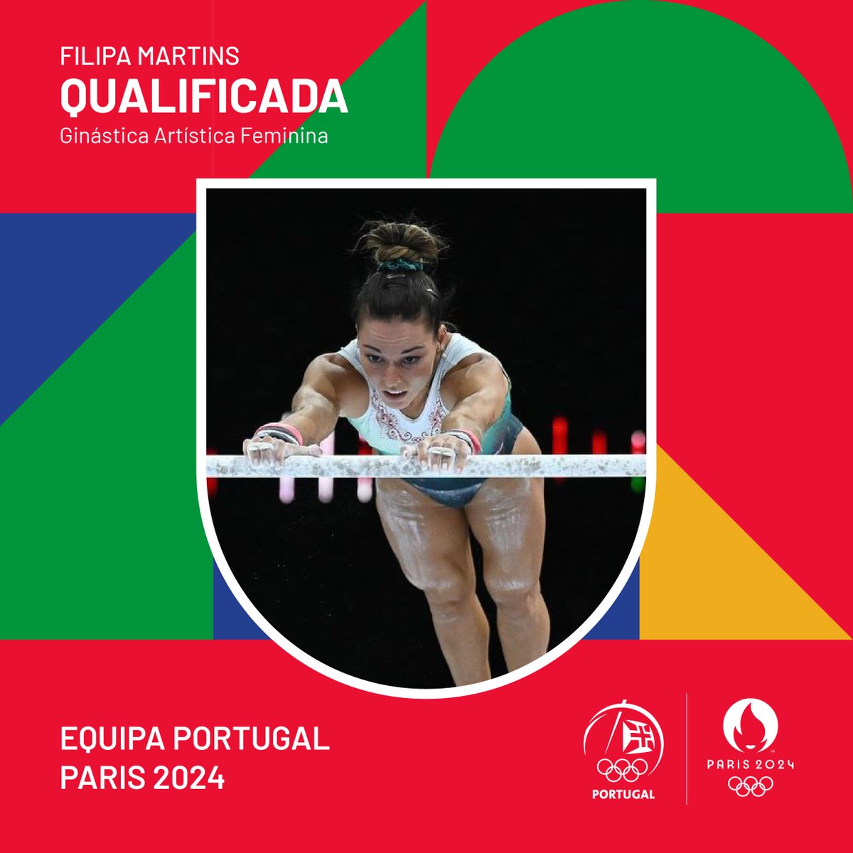 QUALIFICADA PARA PARIS 2024  🇫🇷 !! 😍 

Filipa Martins conquistou uma vaga no All-Around da Ginástica Artística nos Jogos Olímpicos #Paris2024, graças ao 27.º lugar e apuramento para a final do concurso completo no Campeonato do Mundo, que se realiza em Antuérpia, Bélgica! 👏👏