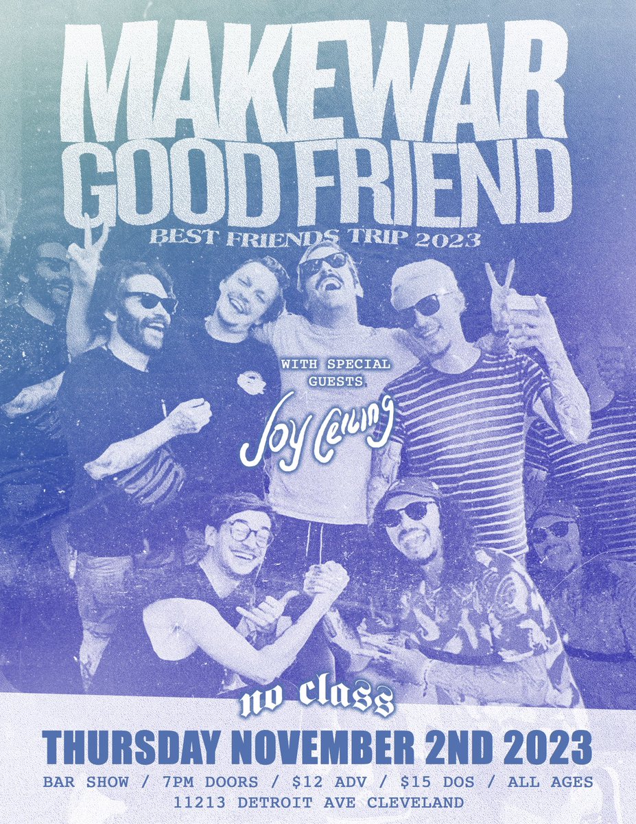 no_class_cle's tweet photo. One month away! 

@makewarmusic
@GoodFriendBand
@CeilingJoy
@RedScare
@Fat_wreck https://t.co/g41bEE1tUV
